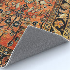 Tabriz Rug Print With Burnt Orange Field Rug Gallery Image 4
