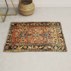 Tabriz Rug Print With Burnt Orange Field Rug Gallery Image 1