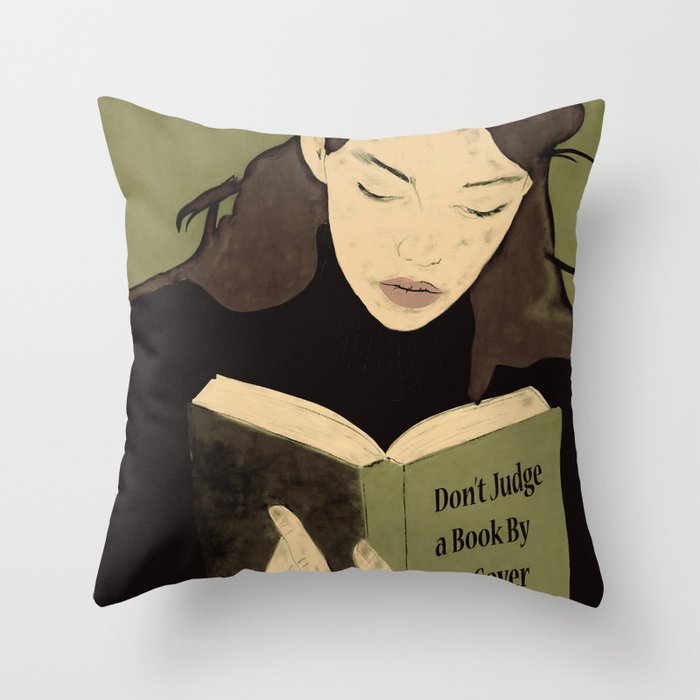 Donât Judge a Book By Its Cover 4 Throw Pillow Gallery Image 1
