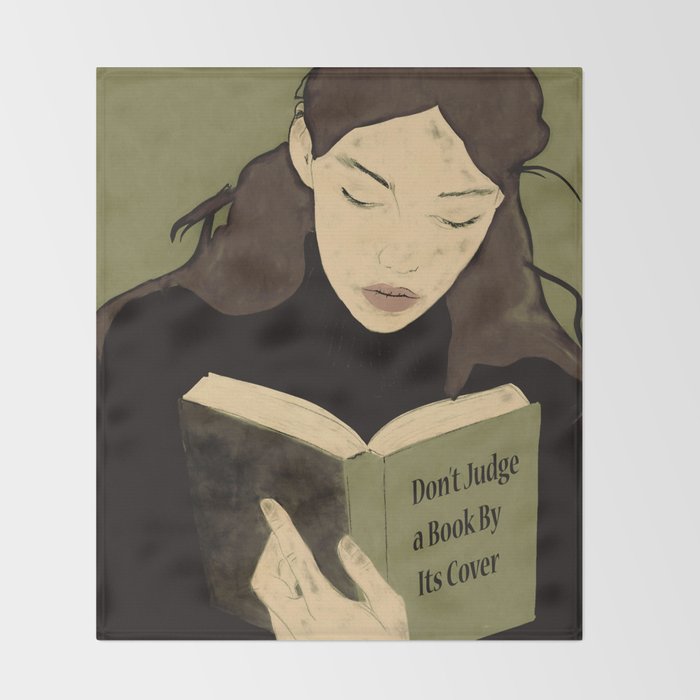 Donât Judge a Book By Its Cover 4 Throw Blanket Gallery Image 2