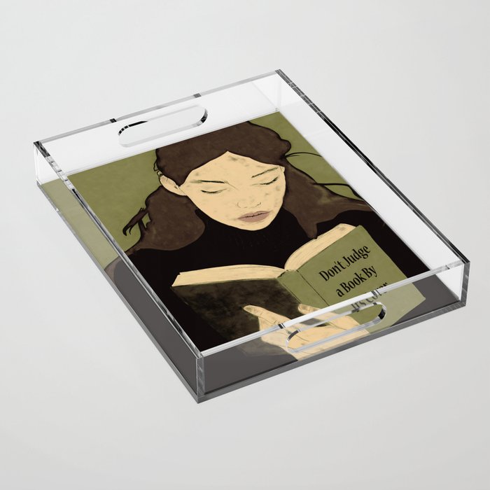 Donât Judge a Book By Its Cover 4 Acrylic Tray Gallery Image 1