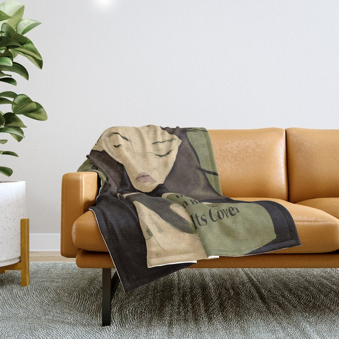 Donât Judge a Book By Its Cover 4 Throw Blanket Gallery Image 1
