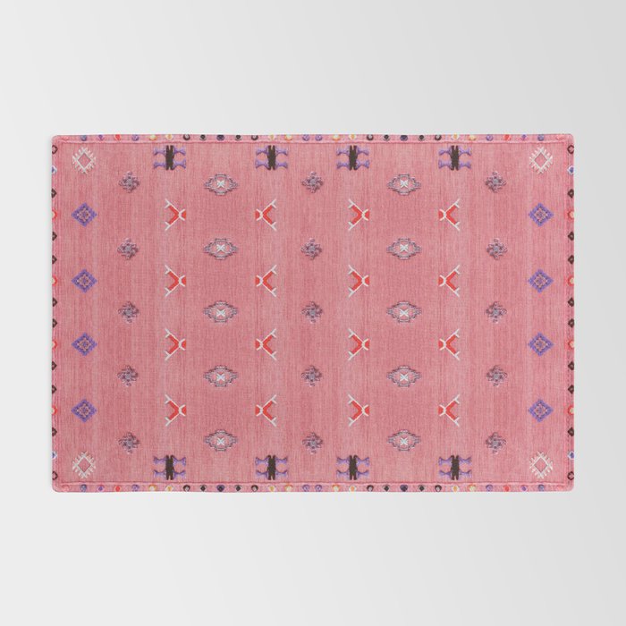 Lovely Pink Oriental Traditional Moroccan Handmade Printable Style  Rug Gallery Image 2