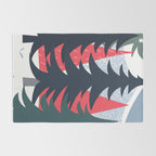 Winter christmas pine tree forest art Rug Gallery Image 2