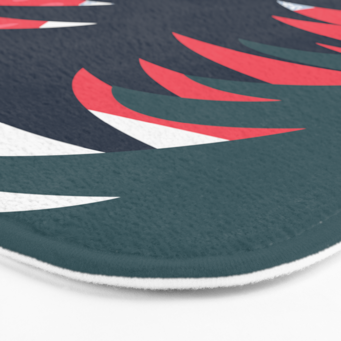 Winter christmas pine tree forest art Bath Mat Gallery Image 3