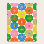 Mid Century Modern Atomic Future Colorful Dots and Stars Pattern Notebook Gallery Image 4