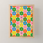 Mid Century Modern Atomic Future Colorful Dots and Stars Pattern Mini Art Print Gallery Image 1