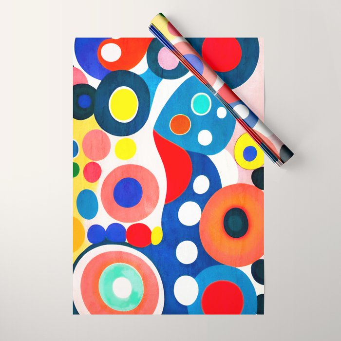 Circles: Colorful Mid Century Abstraction Wrapping Paper Gallery Image 1