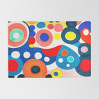 Circles: Colorful Mid Century Abstraction Rug Gallery Image 2