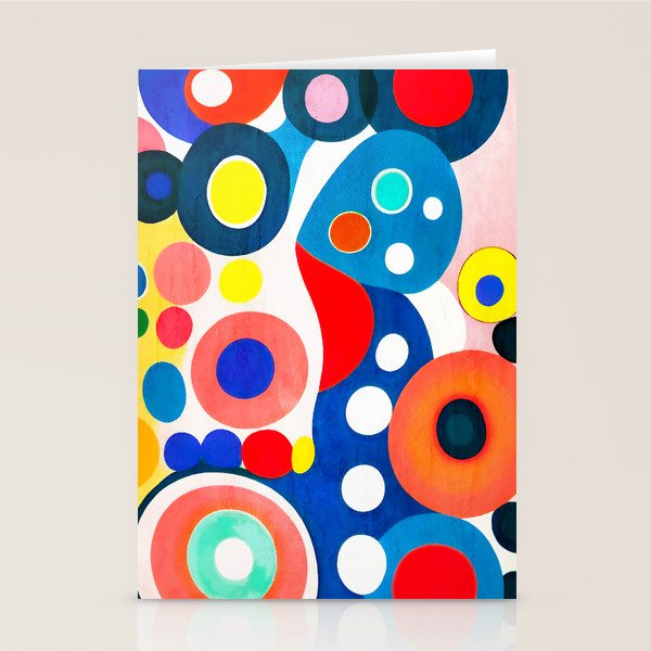 Circles: Colorful Mid Century Abstraction Stationery Card Gallery Image 2
