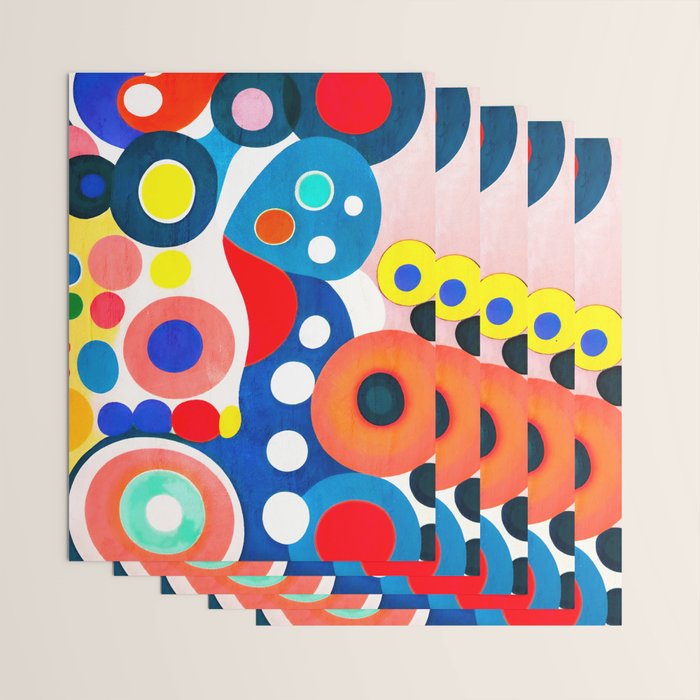 Circles: Colorful Mid Century Abstraction Wrapping Paper Gallery Image 3