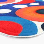 Circles: Colorful Mid Century Abstraction Bath Mat Gallery Image 3