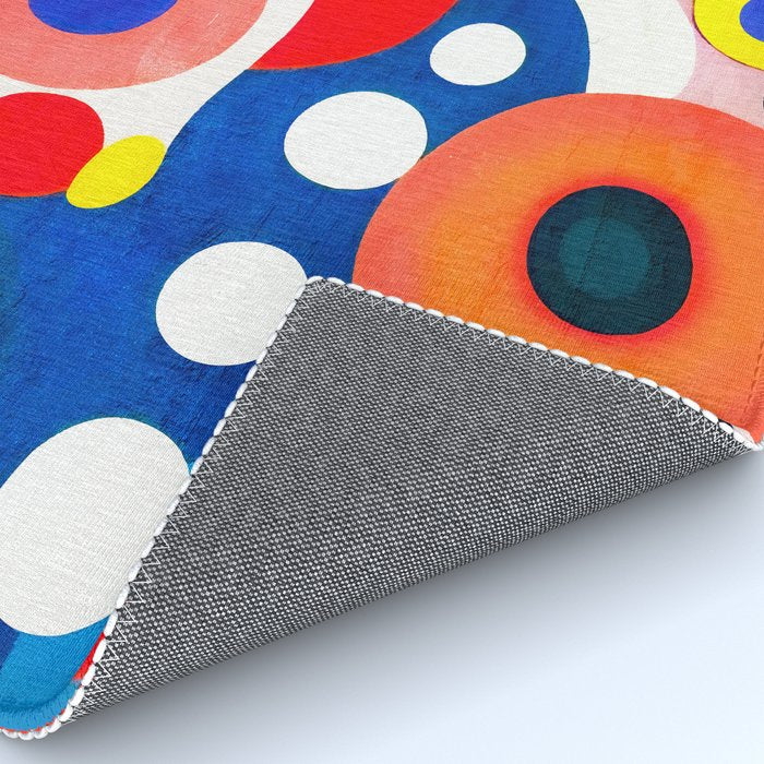 Circles: Colorful Mid Century Abstraction Rug Gallery Image 4