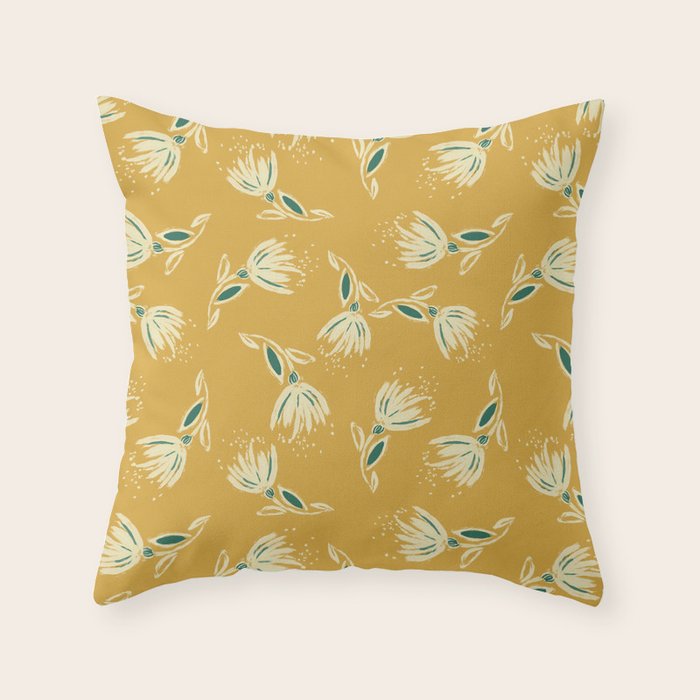 Sketchy Dandelions Throw Pillow Gallery Image 6