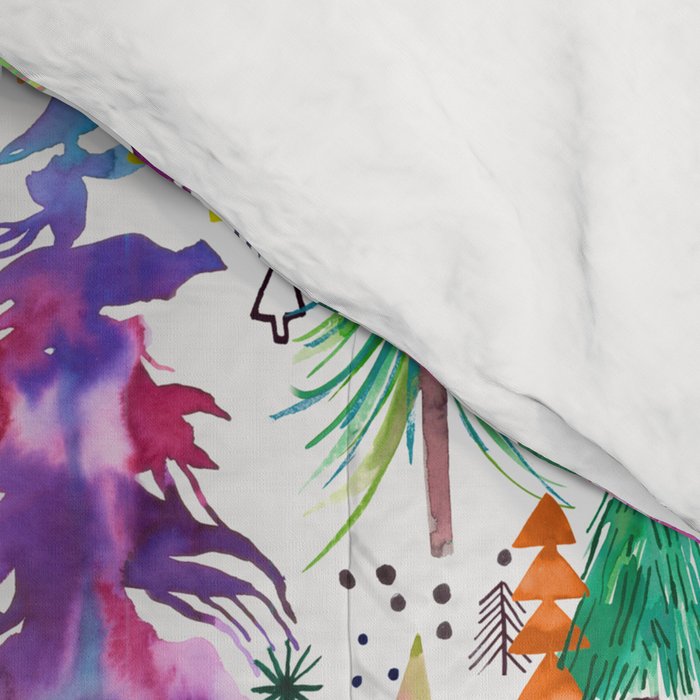 Colorful Christmas Trees Comforter Gallery Image 4