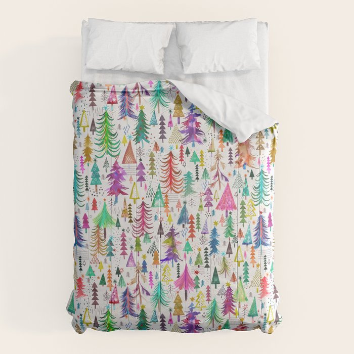 Colorful Christmas Trees Comforter Gallery Image 6