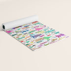 Colorful Christmas Trees Yoga Mat Gallery Image 2