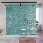William Morris "Cray" 8. turquoise Wall Mural Gallery Image 1