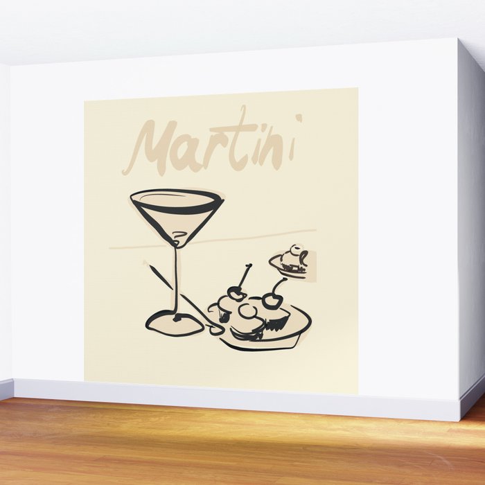 Martini 6 Wall Mural Gallery Image 2