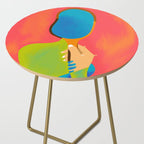 The One To Hold a Mirror Up To Me, Abstract Human Expression, Introspection Mindfulness Retrospection, Hand Body Maximalism Eclectic, Bohemian Contemporary Modern Painting Side Table Gallery Image 2