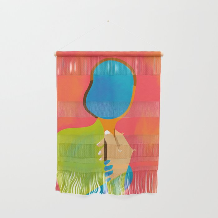 The One To Hold a Mirror Up To Me, Abstract Human Expression, Introspection Mindfulness Retrospection, Hand Body Maximalism Eclectic, Bohemian Contemporary Modern Painting Wall Hanging Gallery Image 1