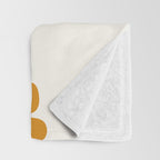 Retro Daisy Abstract V Golden Yellow Bold Floral Throw Blanket Gallery Image 3