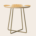 Retro Daisy Abstract V Golden Yellow Bold Floral Side Table Gallery Image 1