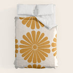 Retro Daisy Abstract V Golden Yellow Bold Floral Comforter Gallery Image 6