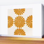 Retro Daisy Abstract V Golden Yellow Bold Floral Wall Mural Gallery Image 2