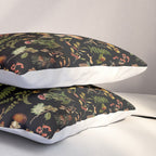 Vintage Mushroom Fungi Night Forest Botanical Garden Pillow Sham Gallery Image 3