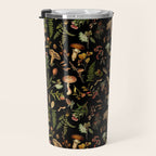 Vintage Mushroom Fungi Night Forest Botanical Garden Travel Mug Gallery Image 3