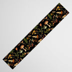 Vintage Mushroom Fungi Night Forest Botanical Garden Table Runner Gallery Image 3