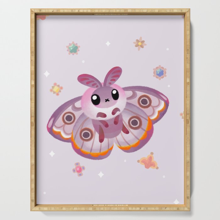 Marbled Emperor Moth Serving Tray Gallery Image 1