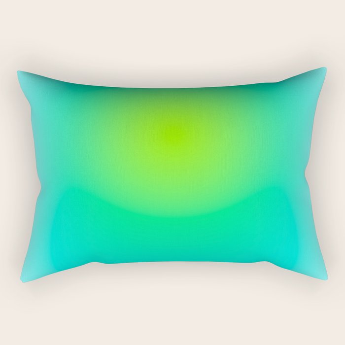 You are limitless optimistic gradient empowering women  green turquoise blue Rectangular Pillow Gallery Image 2