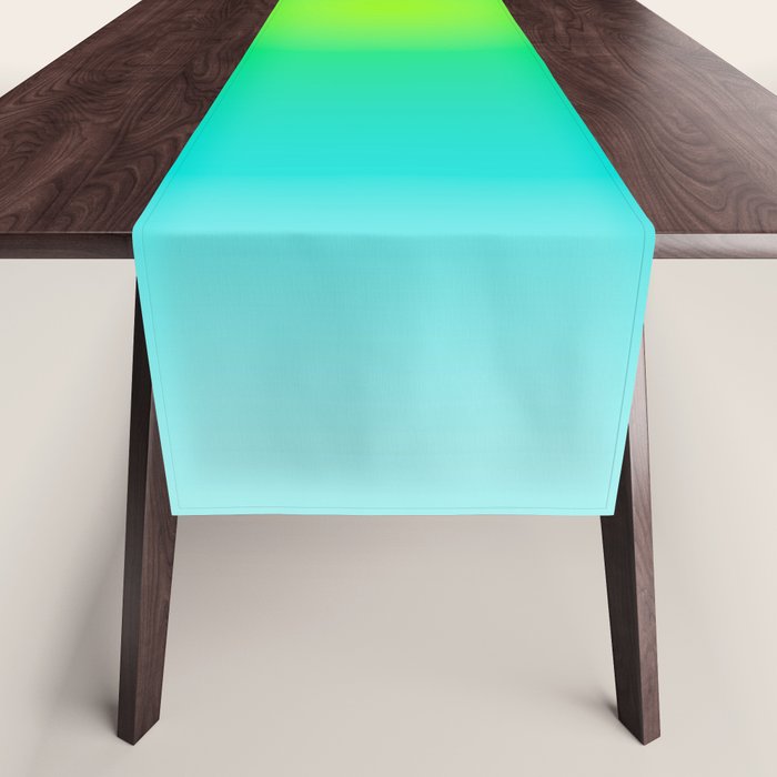 You are limitless optimistic gradient empowering women  green turquoise blue Table Runner Gallery Image 1