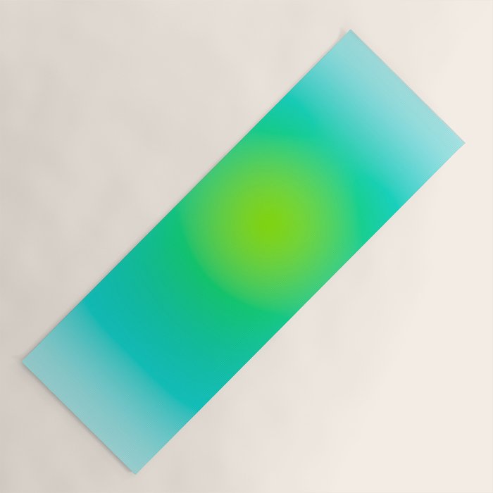 You are limitless optimistic gradient empowering women  green turquoise blue Yoga Mat Gallery Image 1