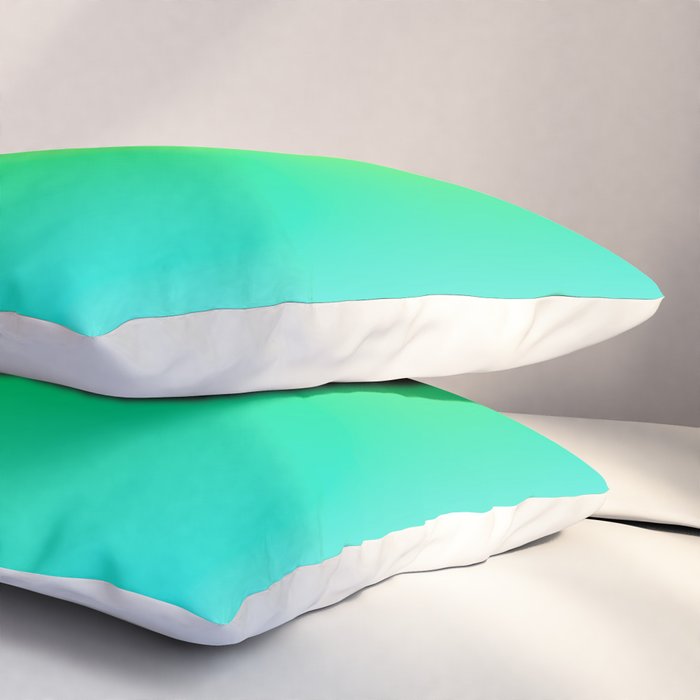 You are limitless optimistic gradient empowering women  green turquoise blue Pillow Sham Gallery Image 3