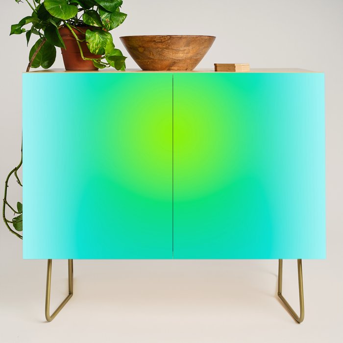 You are limitless optimistic gradient empowering women  green turquoise blue Credenza Gallery Image 1