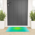 You are limitless optimistic gradient empowering women  green turquoise blue Welcome Mat Gallery Image 3