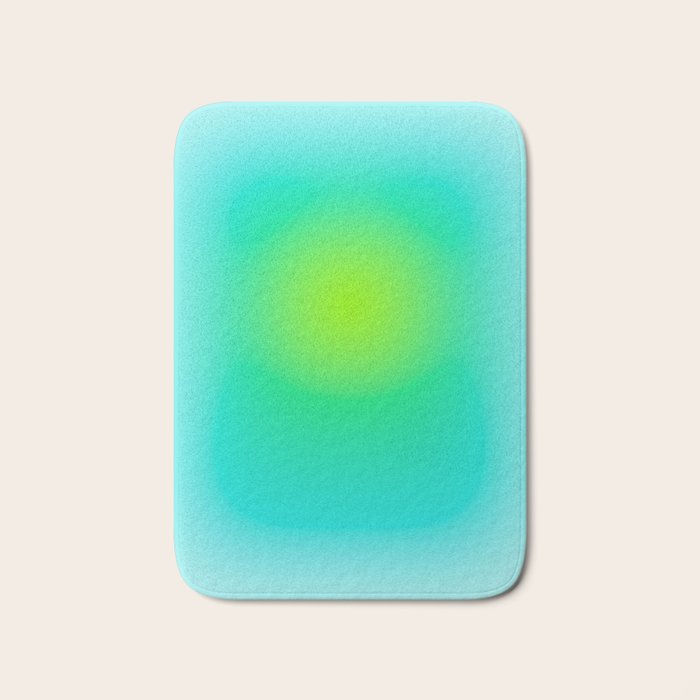 You are limitless optimistic gradient empowering women  green turquoise blue Bath Mat Gallery Image 1