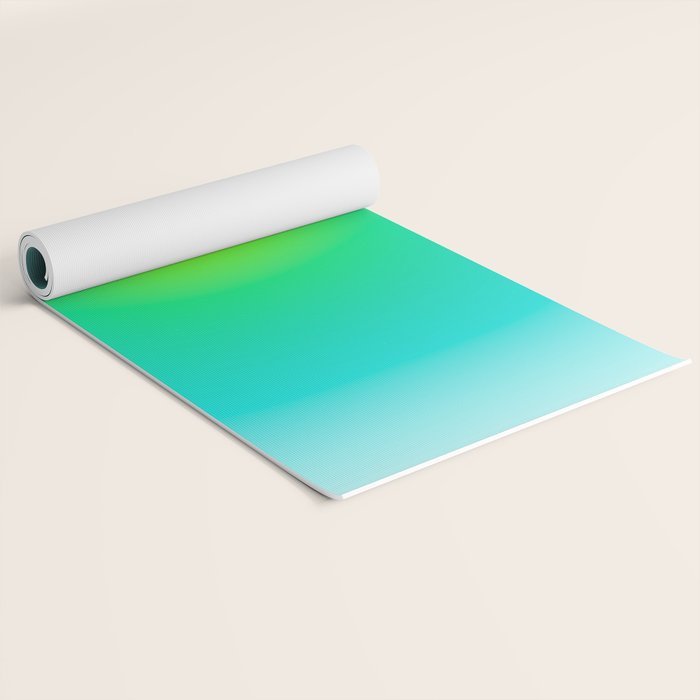 You are limitless optimistic gradient empowering women  green turquoise blue Yoga Mat Gallery Image 2