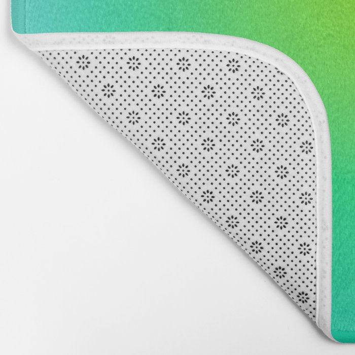 You are limitless optimistic gradient empowering women  green turquoise blue Bath Mat Gallery Image 2