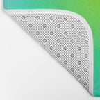You are limitless optimistic gradient empowering women  green turquoise blue Bath Mat Gallery Image 2