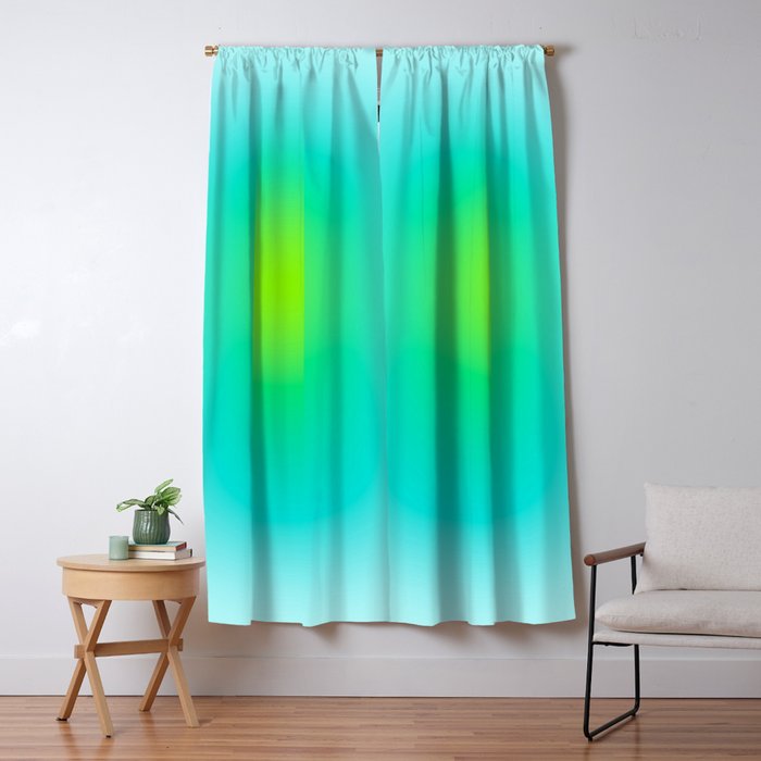 You are limitless optimistic gradient empowering women  green turquoise blue Window Curtain Gallery Image 5