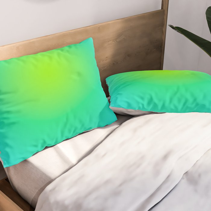 You are limitless optimistic gradient empowering women  green turquoise blue Pillow Sham Gallery Image 2