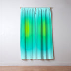 You are limitless optimistic gradient empowering women  green turquoise blue Window Curtain Gallery Image 3