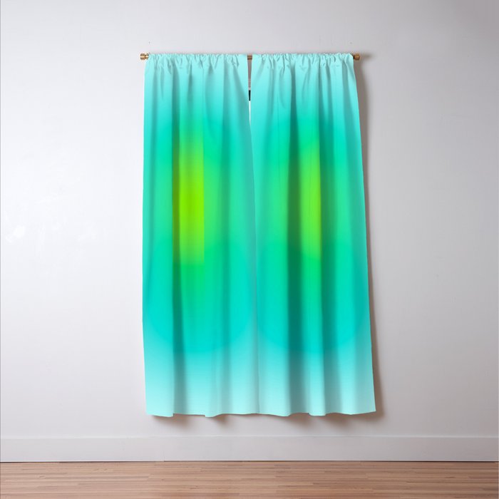 You are limitless optimistic gradient empowering women  green turquoise blue Window Curtain Gallery Image 3