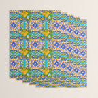 Summer ,Sicilian tiles ,citrus,lemons Mediterranean Pattern  Wrapping Paper Gallery Image 3