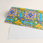 Summer ,Sicilian tiles ,citrus,lemons Mediterranean Pattern  Wrapping Paper Gallery Image 2