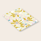 vibrant flowers pattern modern bouquet candy turquoise white summer tropics Notebook Gallery Image 2
